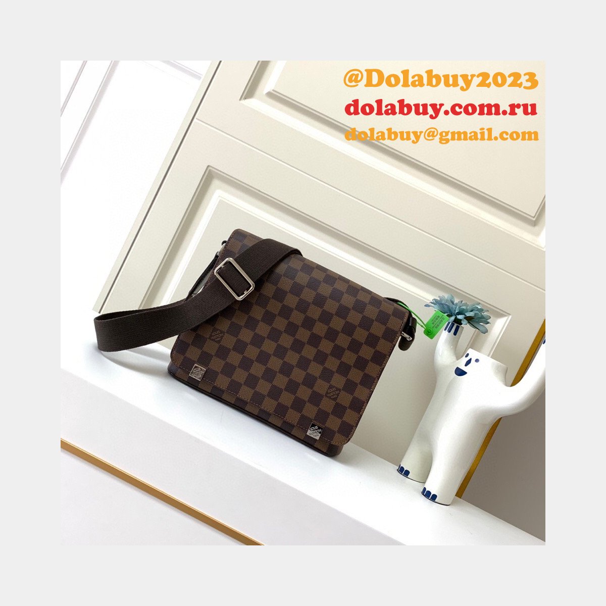 Louis Vuitton Replicas N41031 District PM Damier Ebene Canvas
