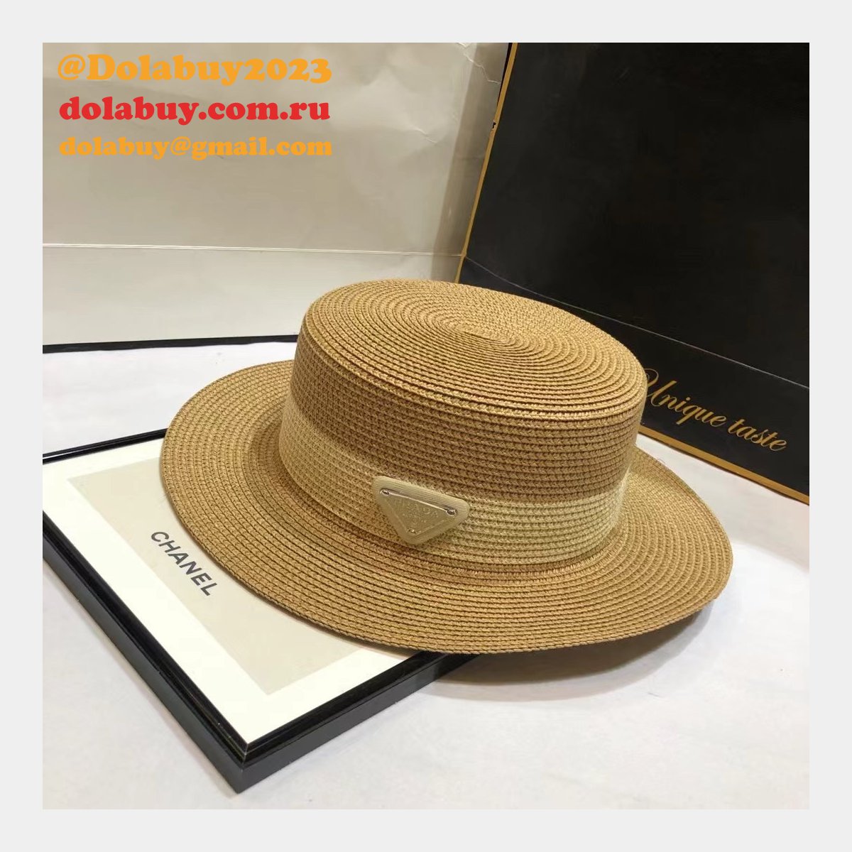 High Quality Prada Canvas foldable fisherman hat