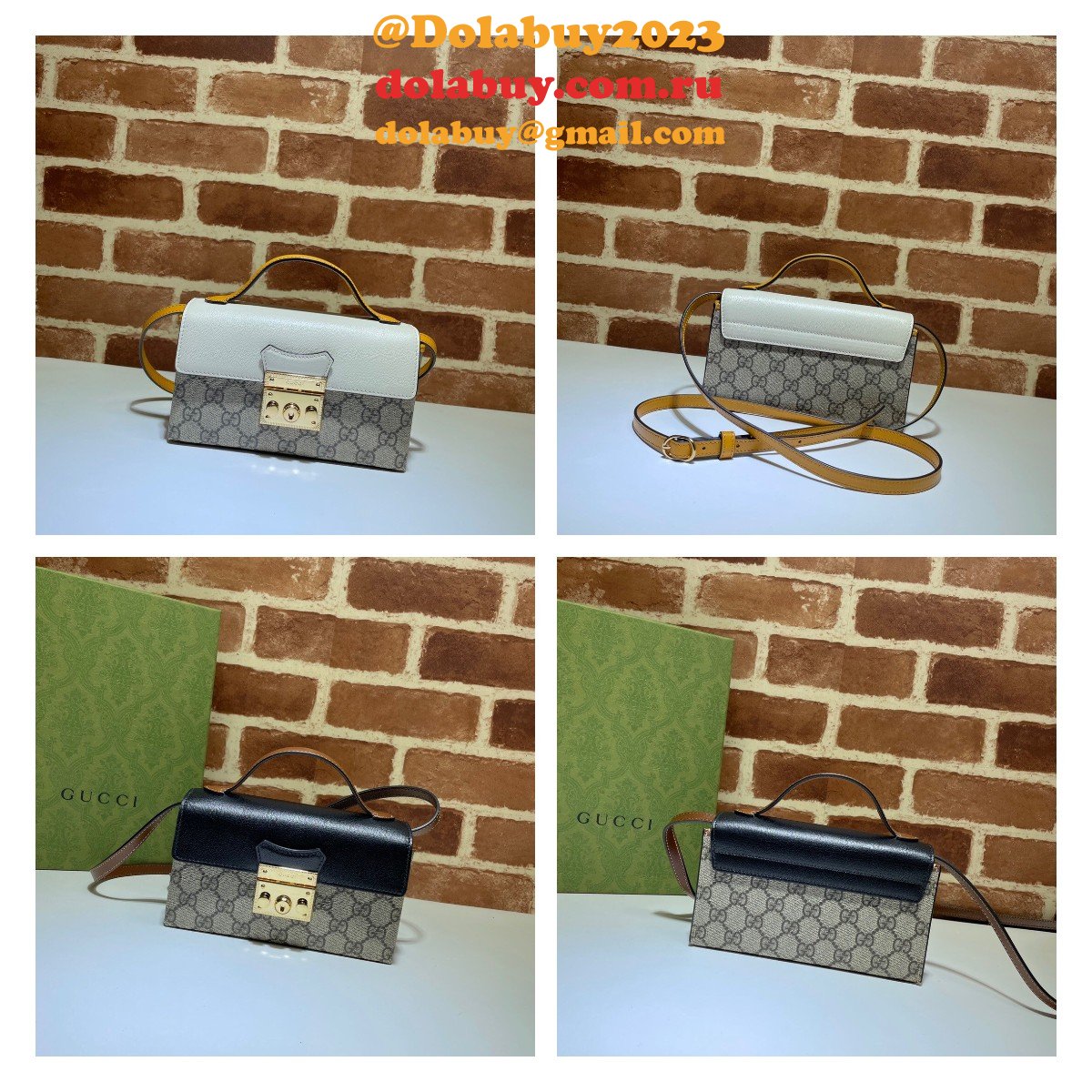 Gucci Replica 7 Star 652683 Padlock mini bag GG Supreme Cheap