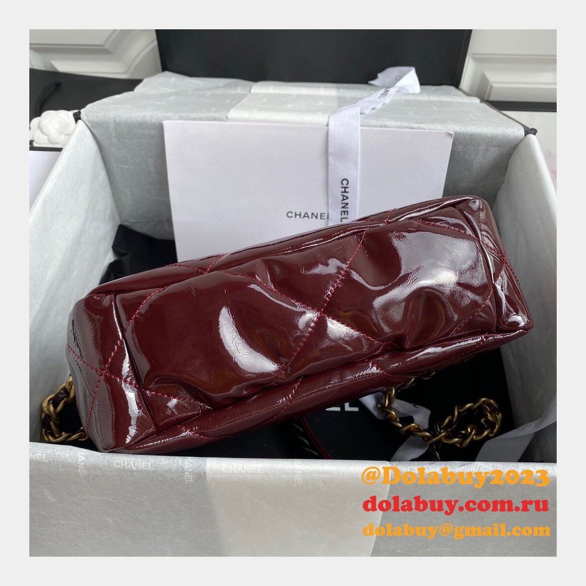 CC Replica 26CM Goatskin Gold-Tone Silver-Tone & Ruthenium