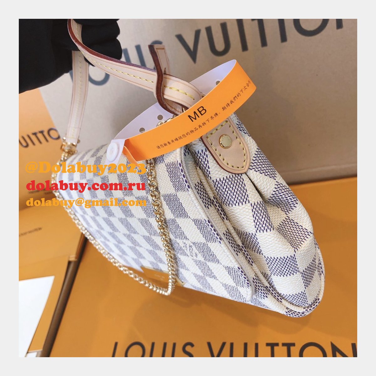 High Quality Louis Vuitton Damier Azur Canvas Favorite PM N41277