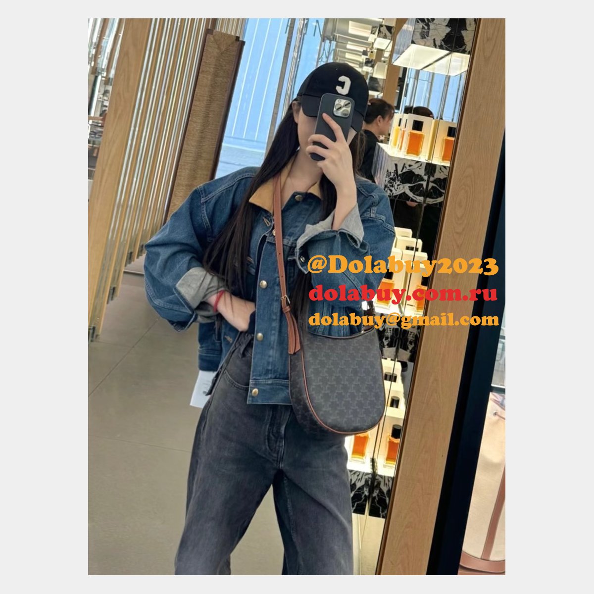 Designer Celine Fake 117253 Heloise Cuir Triomphe Bag