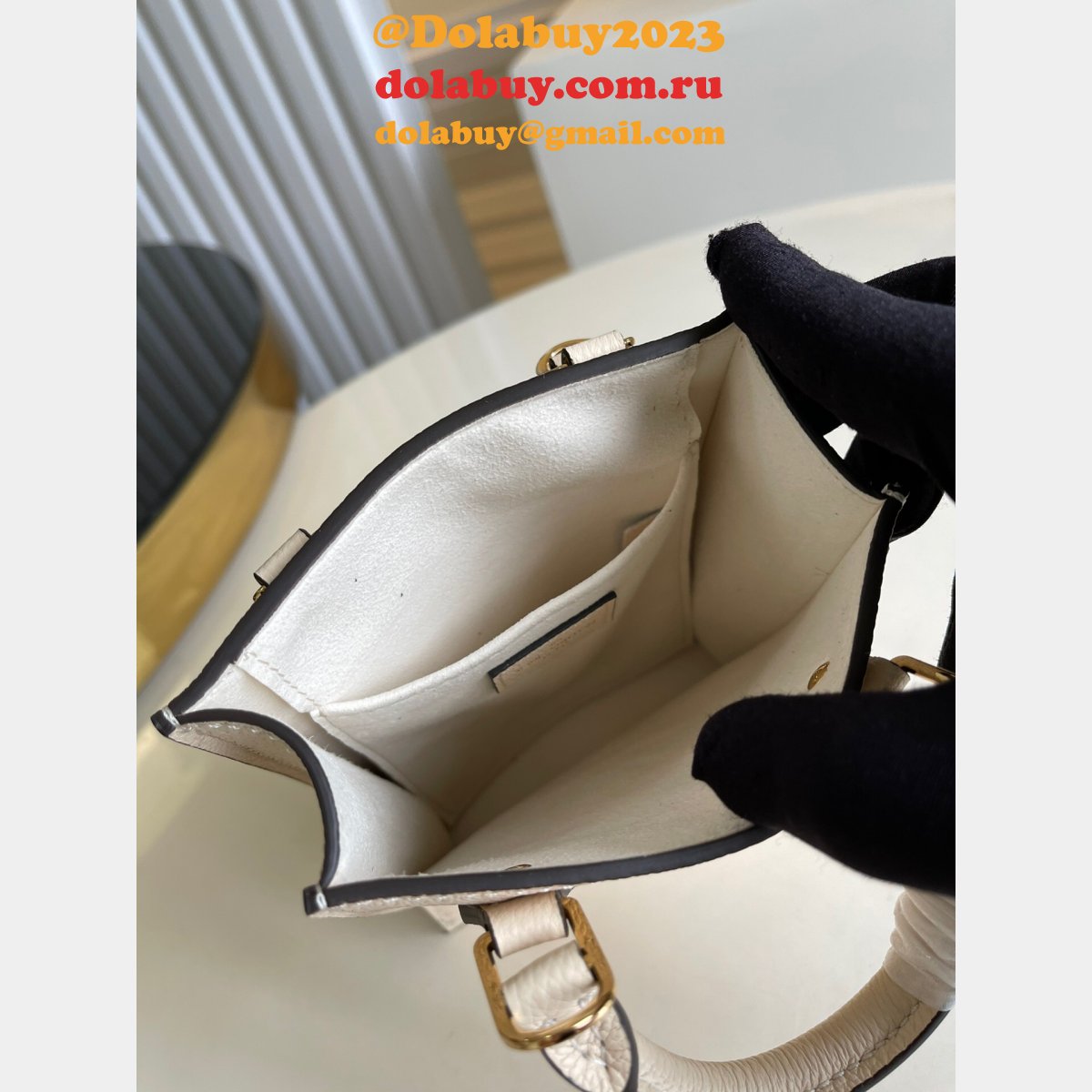 Replica Louis Vuitton M80449 Petit Sac Plat Noe AAA+ Cream Bag