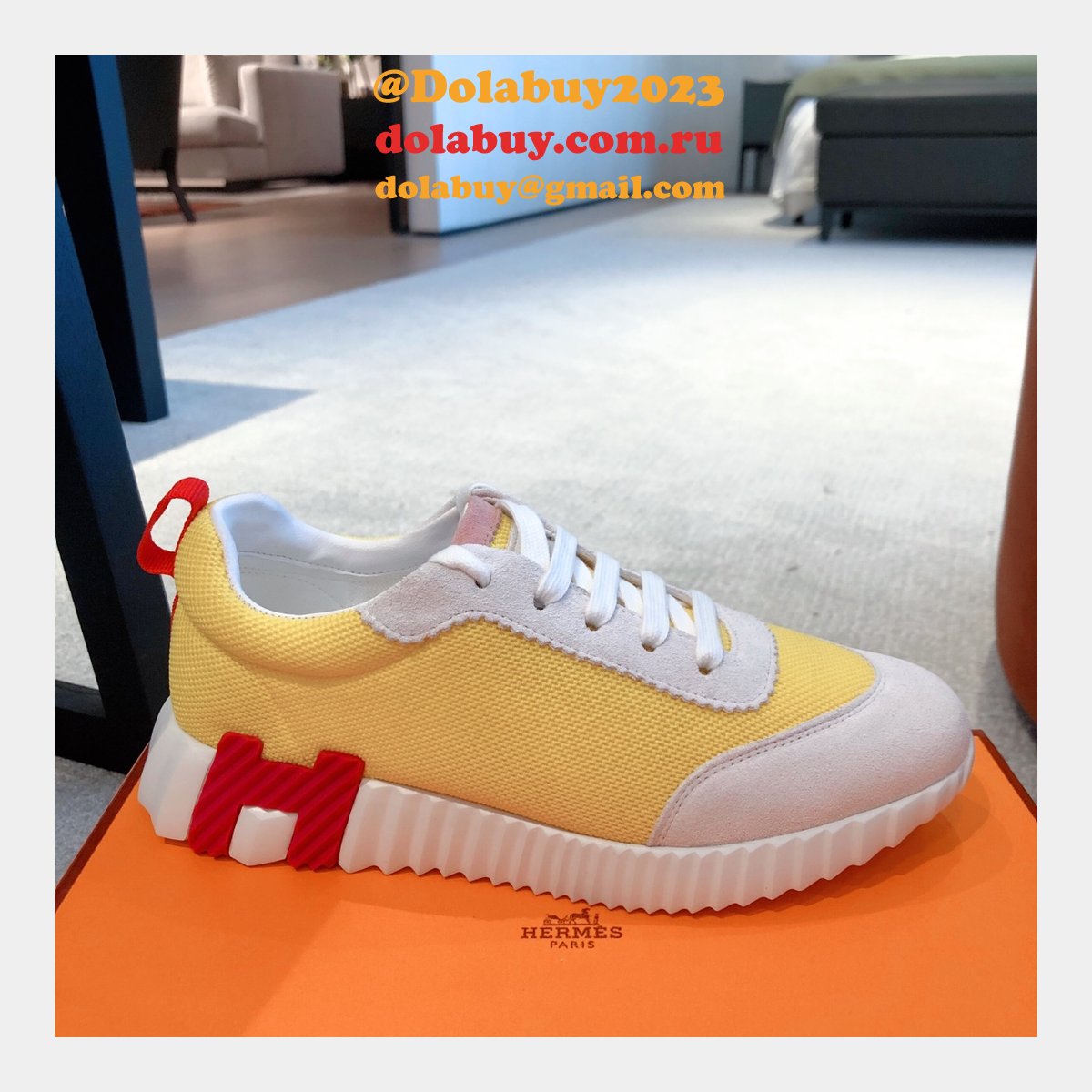 Top Quality Hermes Replica Real Luxury Sneaker Design Shoes