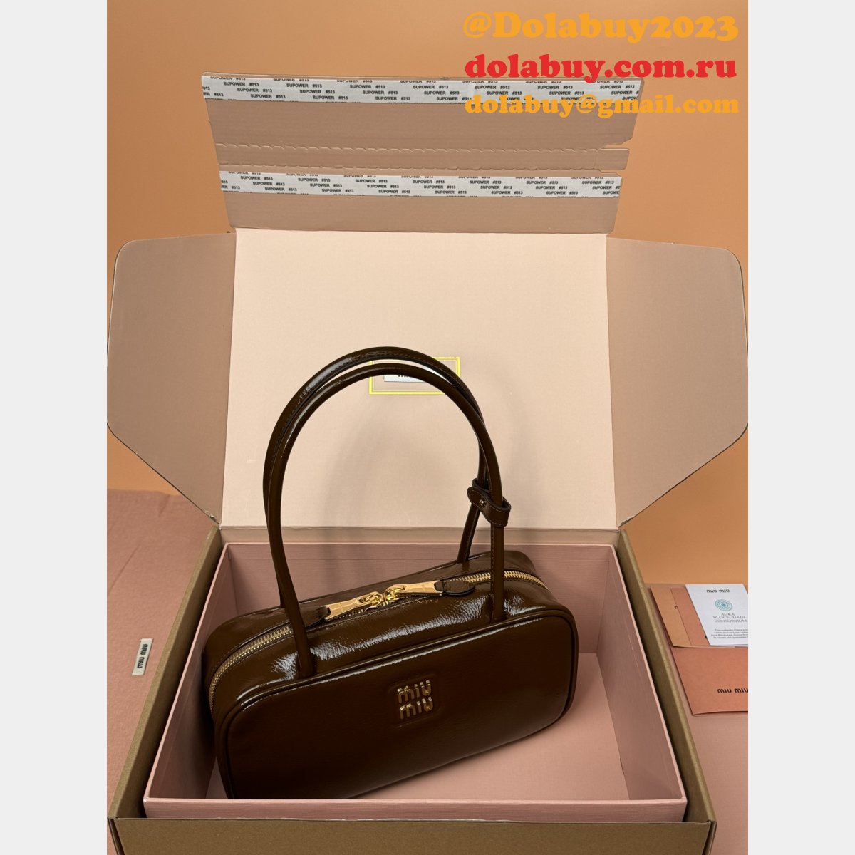 Top Quality MIU MIU Beau Patent Leather 5BB173 Bag