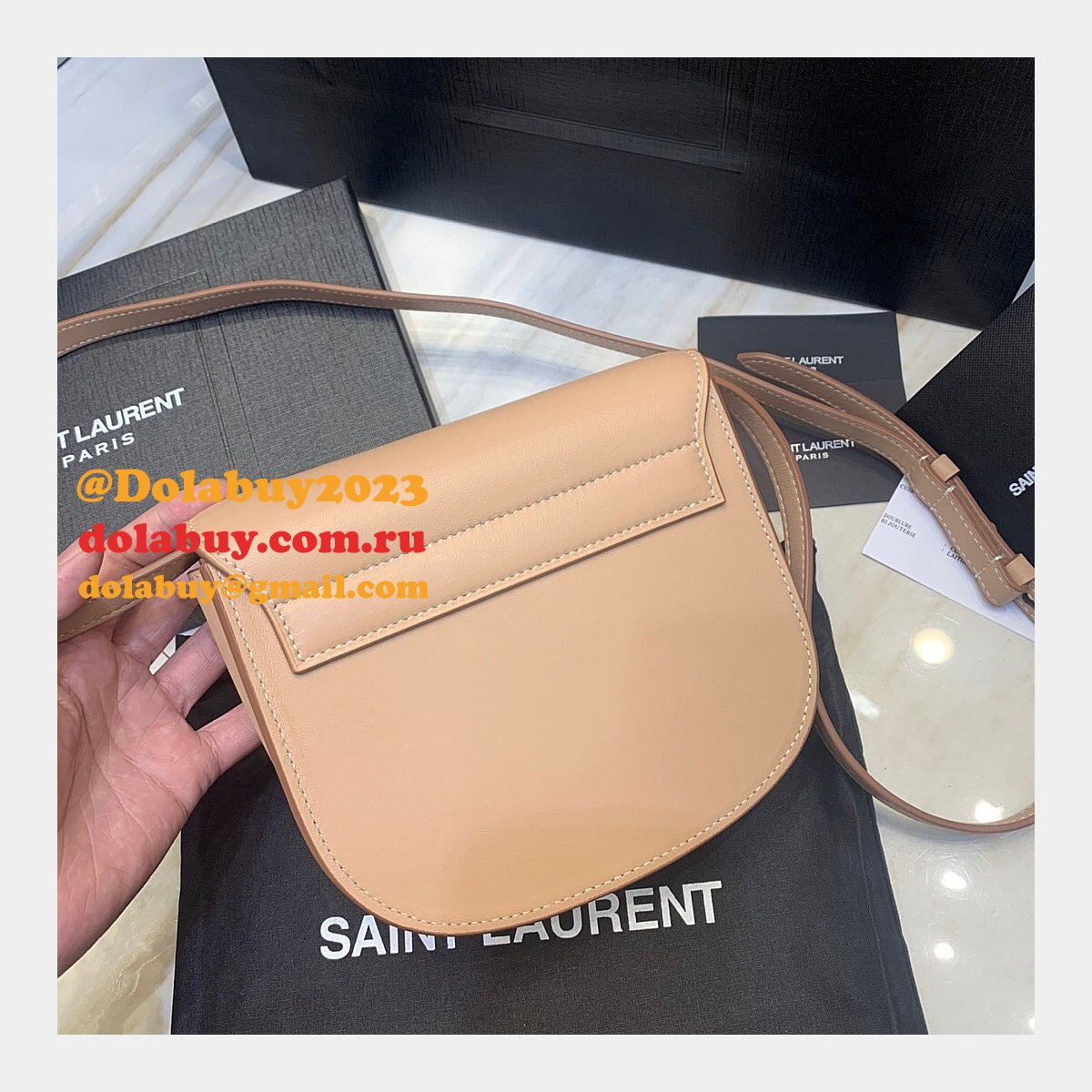 YSL Luxury Kaia small satchel 619740 smooth leather