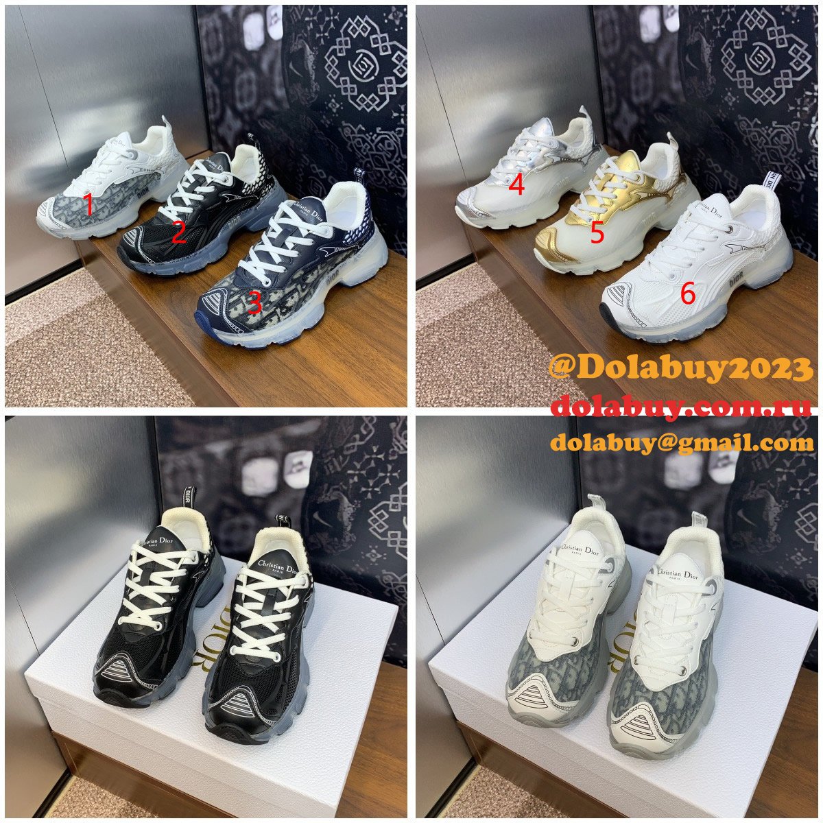 The Best Replicas Dior Vibe Sneakers AAA+ Quality Shoes