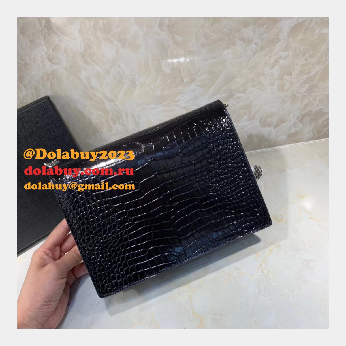 Saint Laurent AAA+ Replicas Shoulder 377057 Black/Red Bags