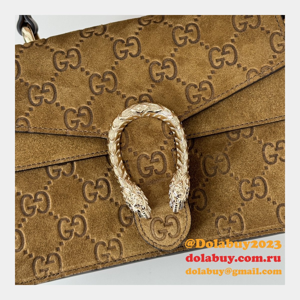 dionysus G*u*i duplicate top handle 813400 brown bag