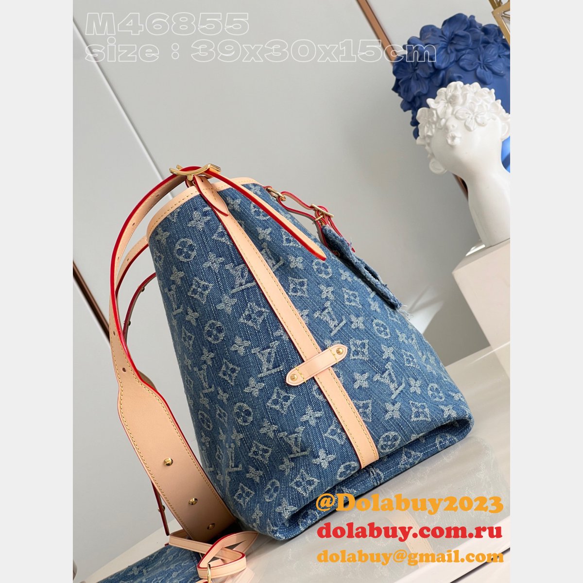 CarryAll UK Monogram Denim M46855 Wholesale Louis Vuitton Fake Bag