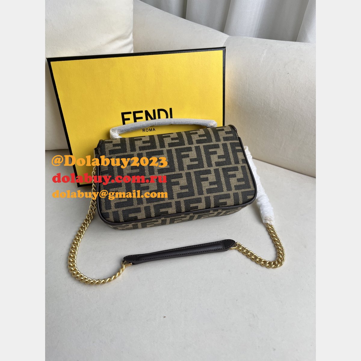 best F**di iconic baguette ff logo luxury handbag