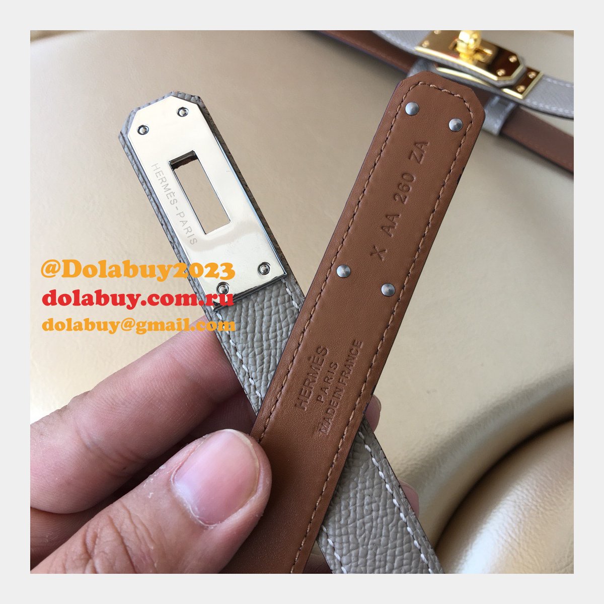 7 Star hottest selling hermes kelly thin belt 17mm