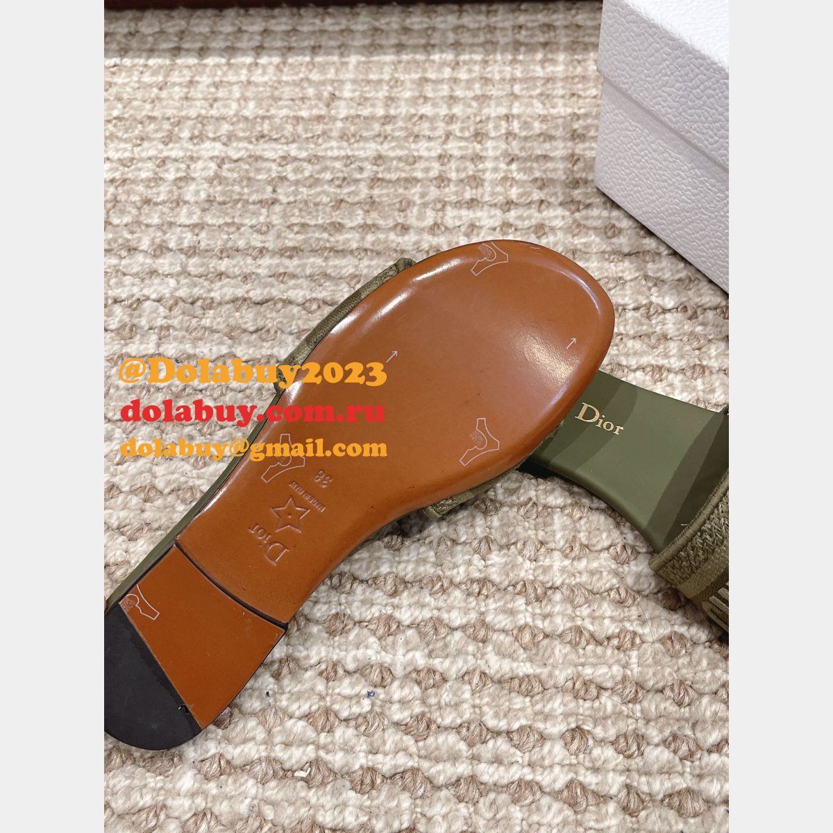 Replica Dior Flat Slipper DWAY SLIDE
