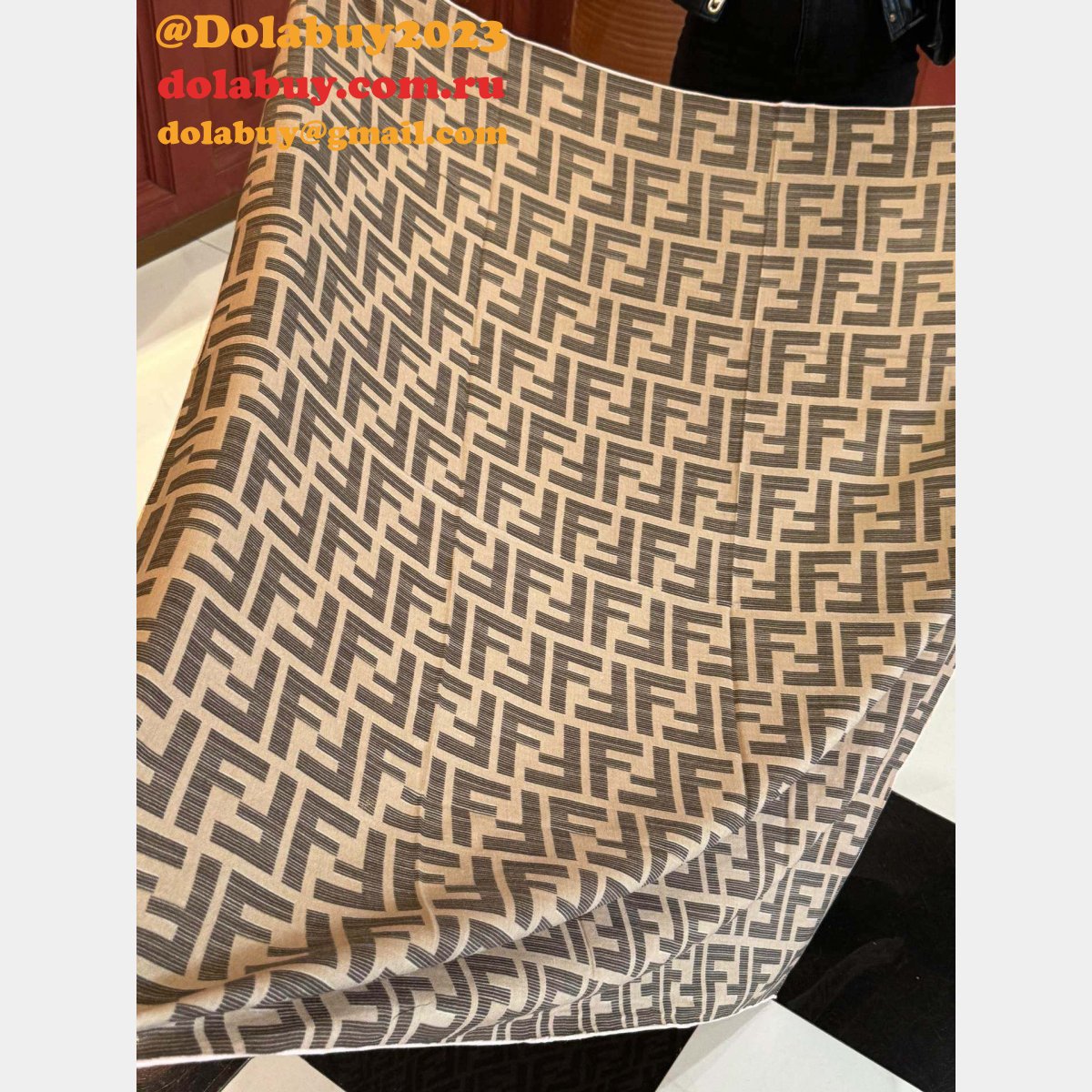 duplicate 1:1 mirror F**di cashmere scarf