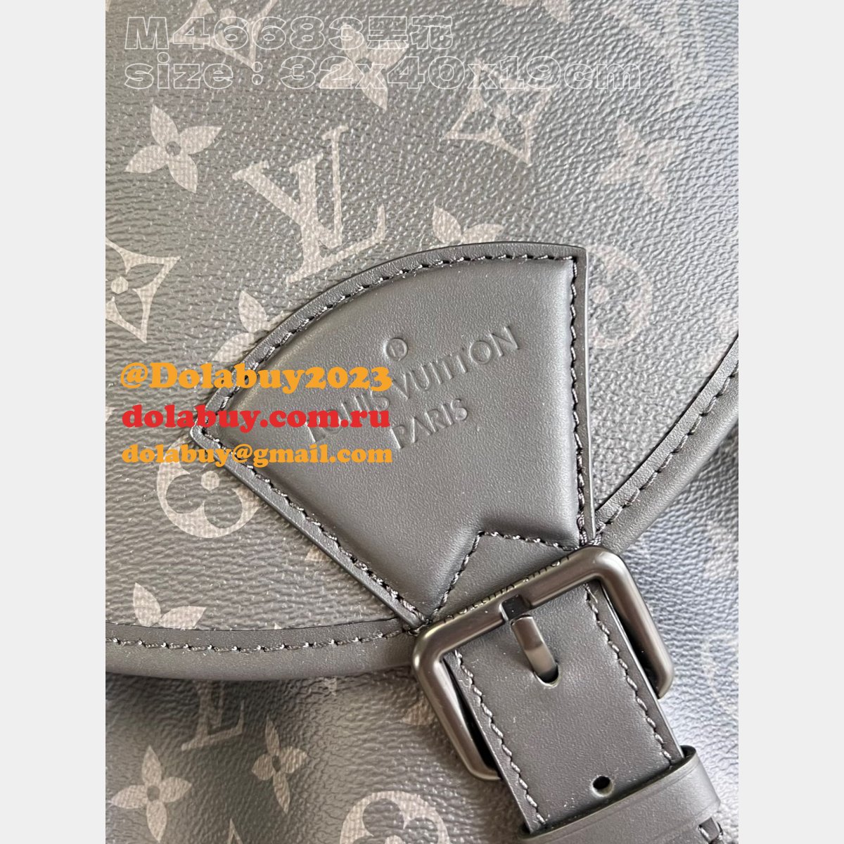 Montsouris Backpack Replica Louis Vuitton M46683 Eclipse Canvas