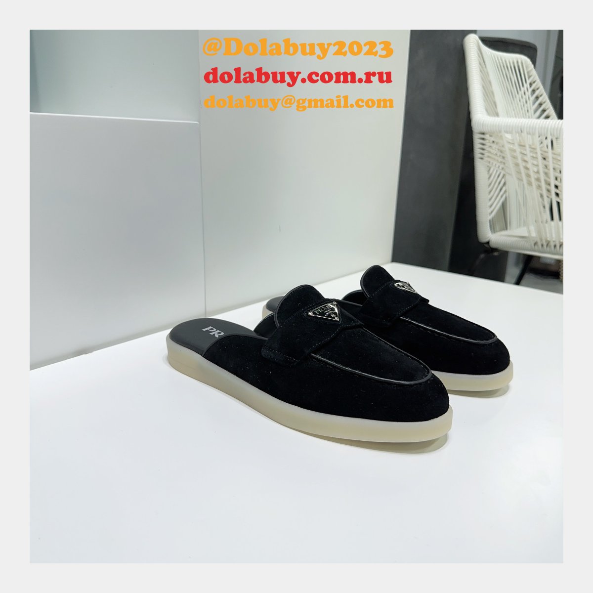 Wholesale Replica Prada 1:1 Designer Saint-Tropez Loafers Shoes