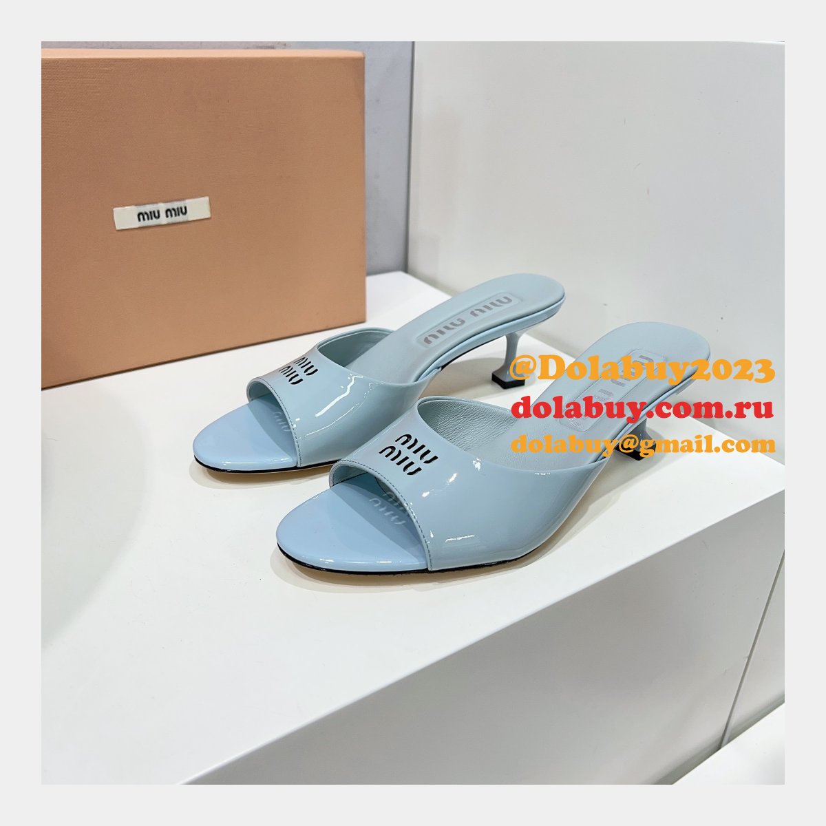 Miu Miu New Low Heel Slippers Buy The Best Product Replica Shoes