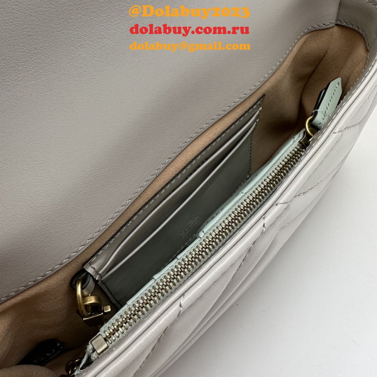 designer crossbody G*u*i copy 751526 gg marmont light-grey bag