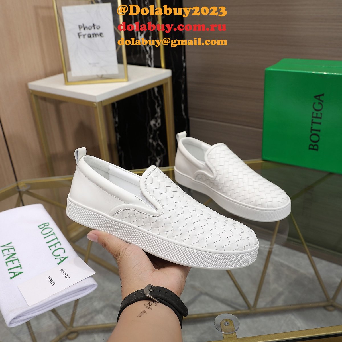 Bottega Veneta Knockoff Flats Intrecciato Nappa Slip On Sneakers Shoes