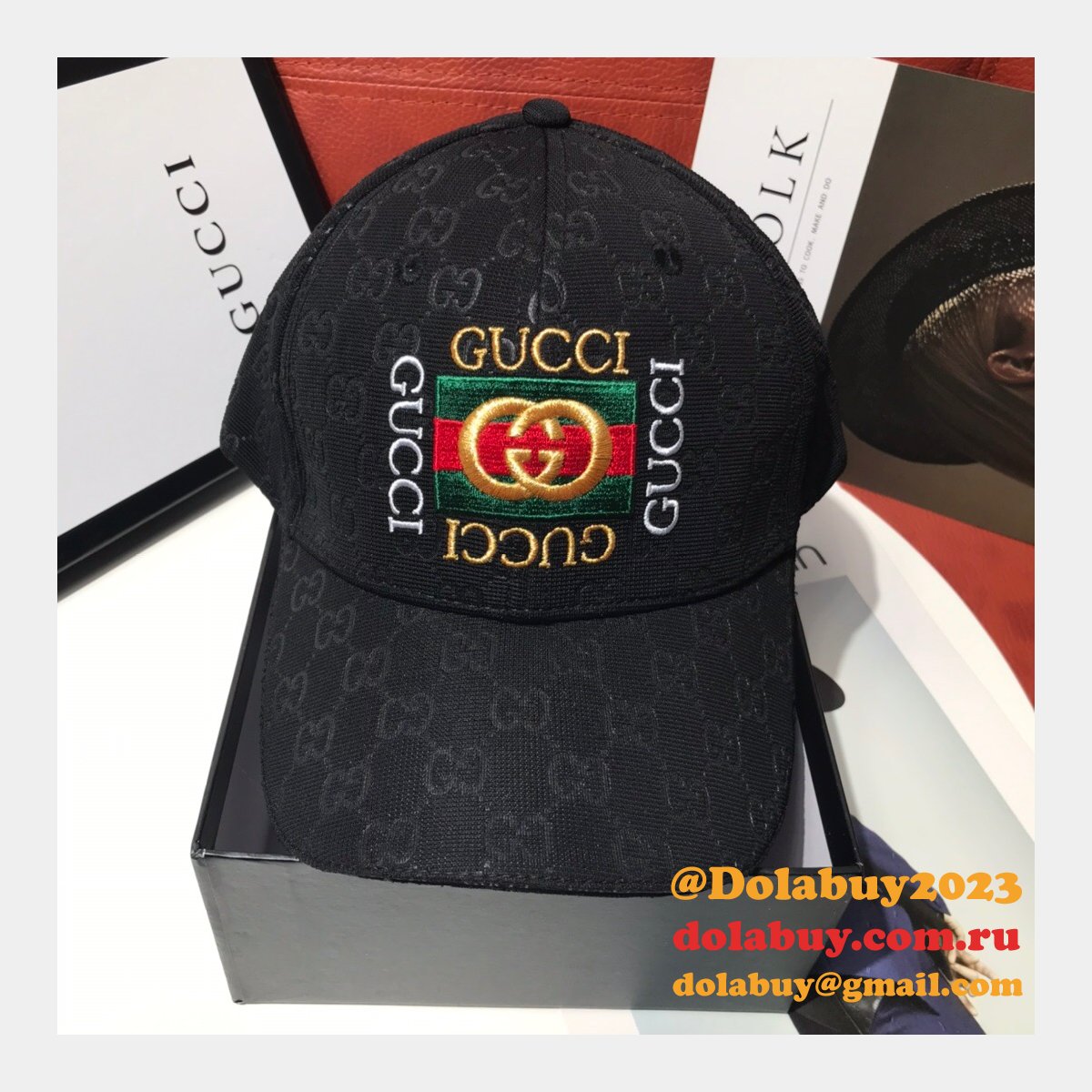 aaa+ G*u*i palace classic pattern simple embroidery logo hats