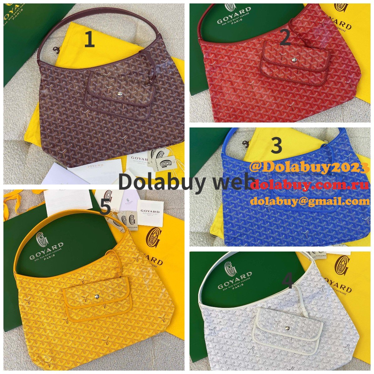 Fabulous Quality Goyard Hobo Boheme Dupe Replica Bags