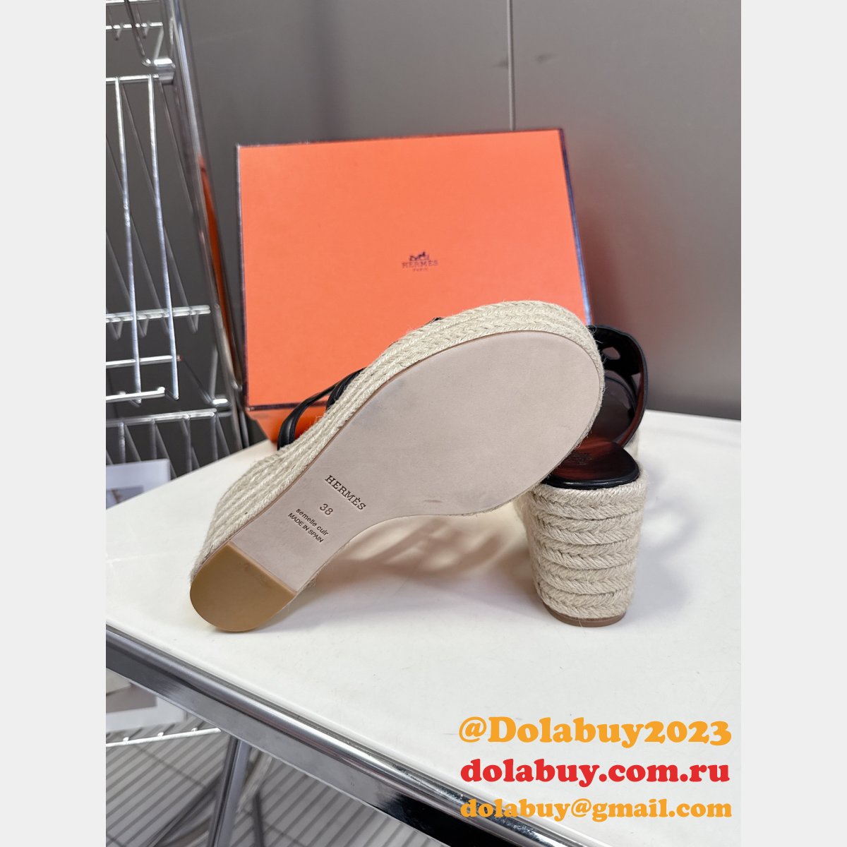 Inspired Hermes Wedge High Heel Sandals