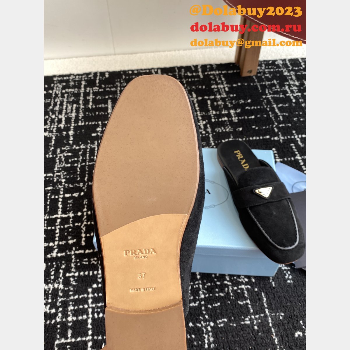 2025 Top Quality Prada Suede Slippers