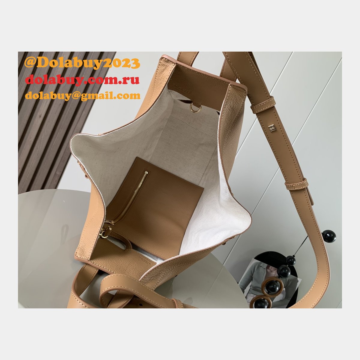 Small AAA+ Loewe Hammock Bag In Soft Grained Calfskin