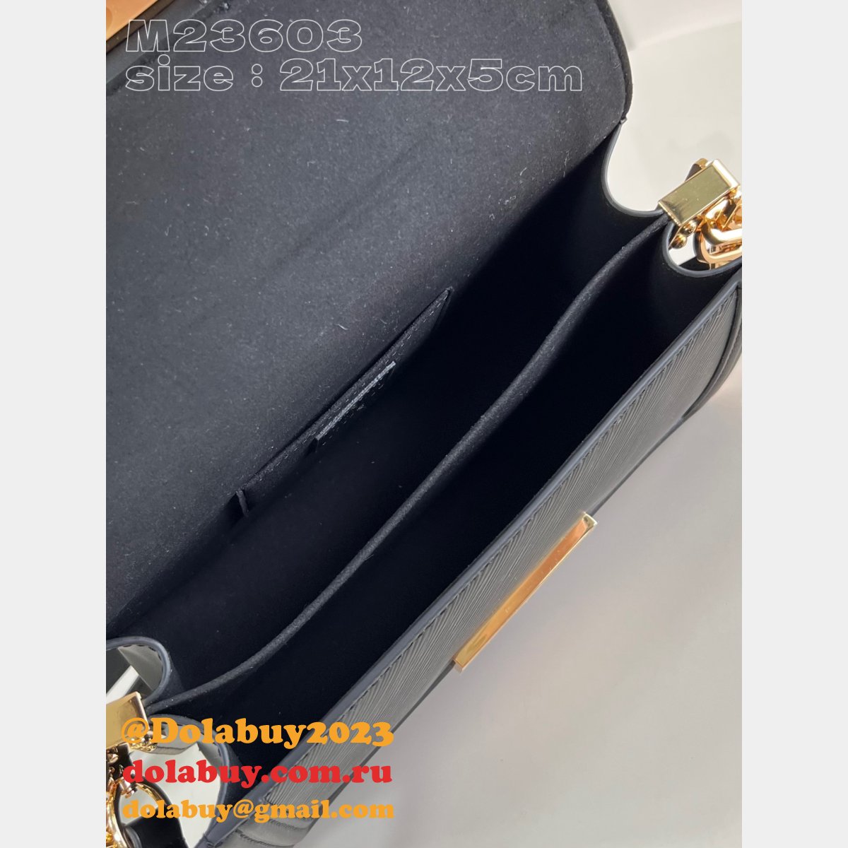 Dauphine East West Epi Shop Black M23603 Louis Vuitton Replica Handbags