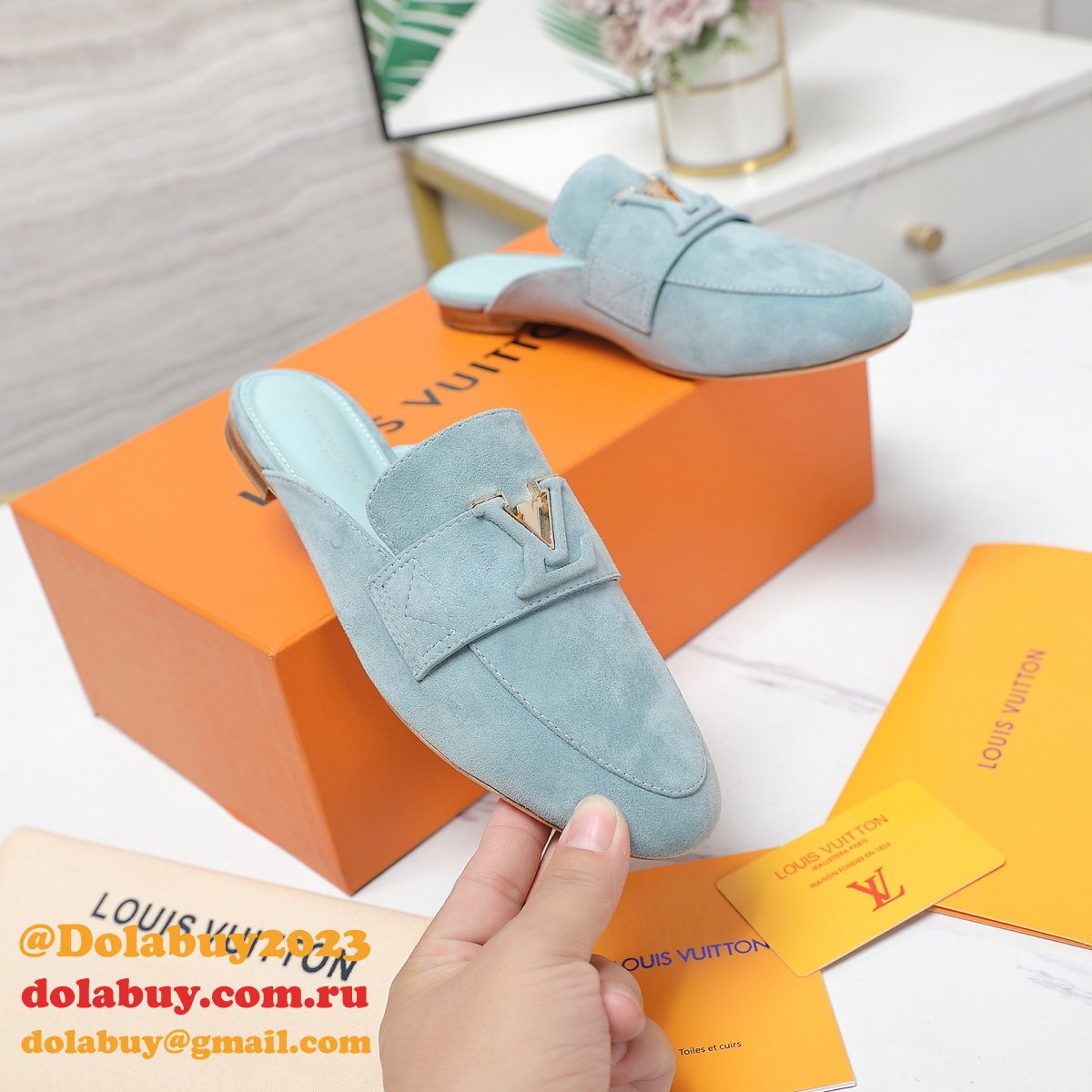 Top Quality LV loafer slippers Best Wholesale shoes