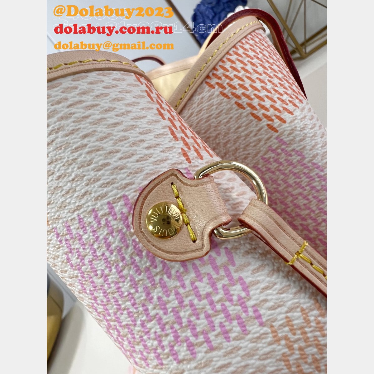 Perfect LOUIS VUITTON Damier Giant neverfull MM HANDBAG