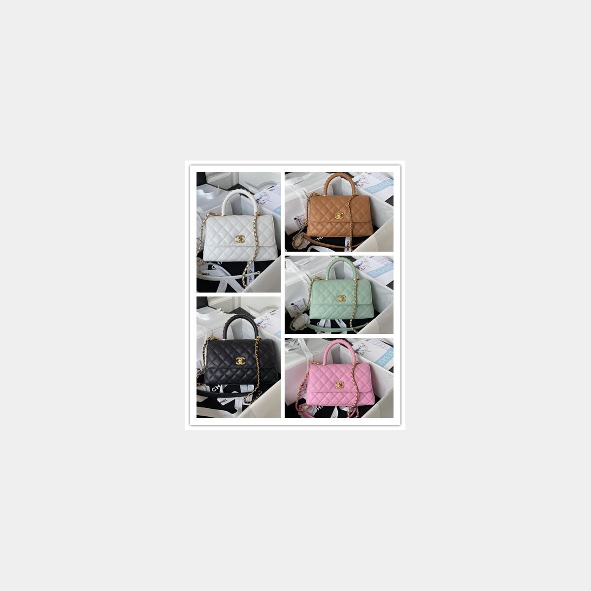 Wholesale Matelasse Top Handle A92990 Designer Bag Caviar 23cm