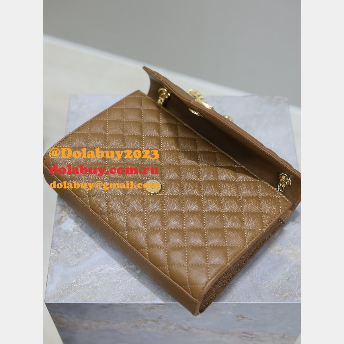 Top Quality Yves Saint Laurent Caviar Leather Envelope Bag