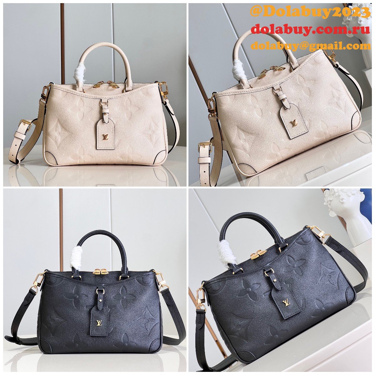 Trianon Louis Vuitton Knockoff M46503/M46488 Monogram Empreinte Bag