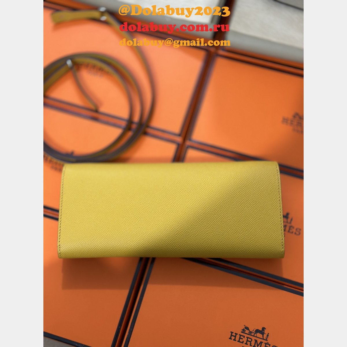 Luxury Hermes  D Ancre to go clutch Epsom bag