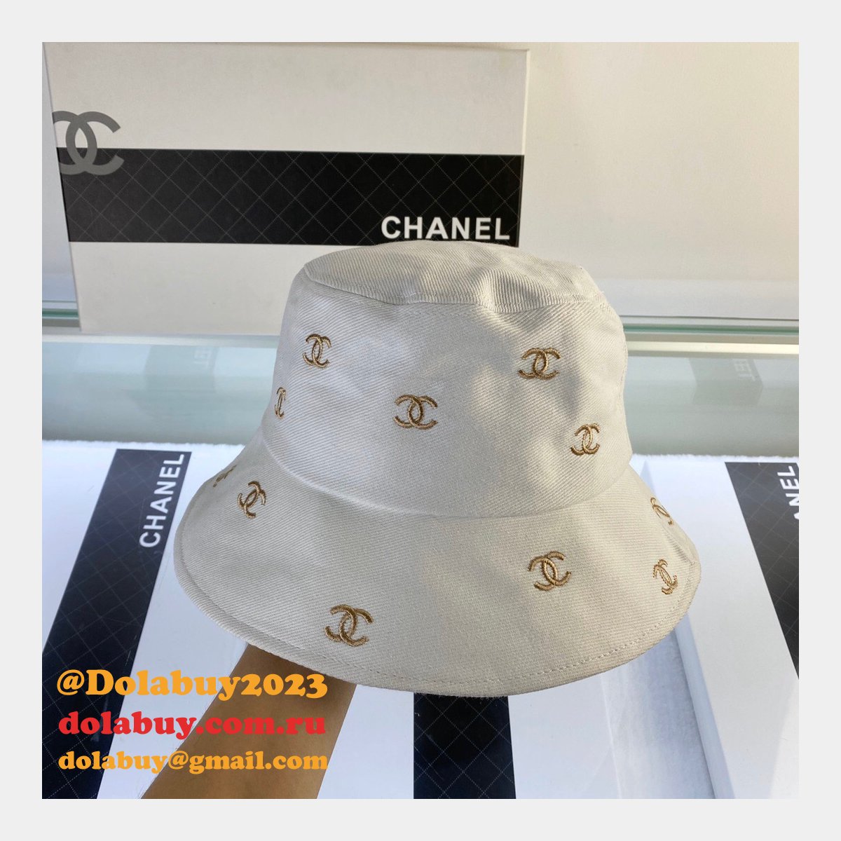 Knockoff CC Embroidered fisherman hat