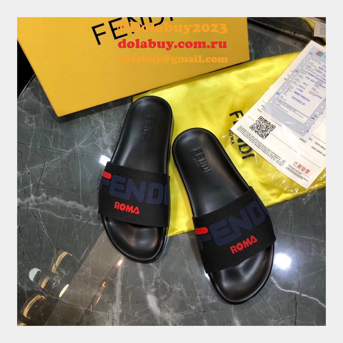 fashion F**di casual slippers