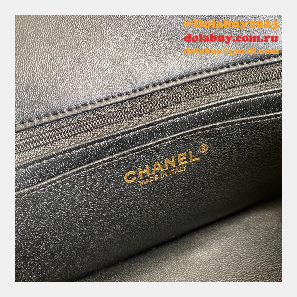 2020 Luxury CC CF 20CM Flap Lambskin Classic Black Bags