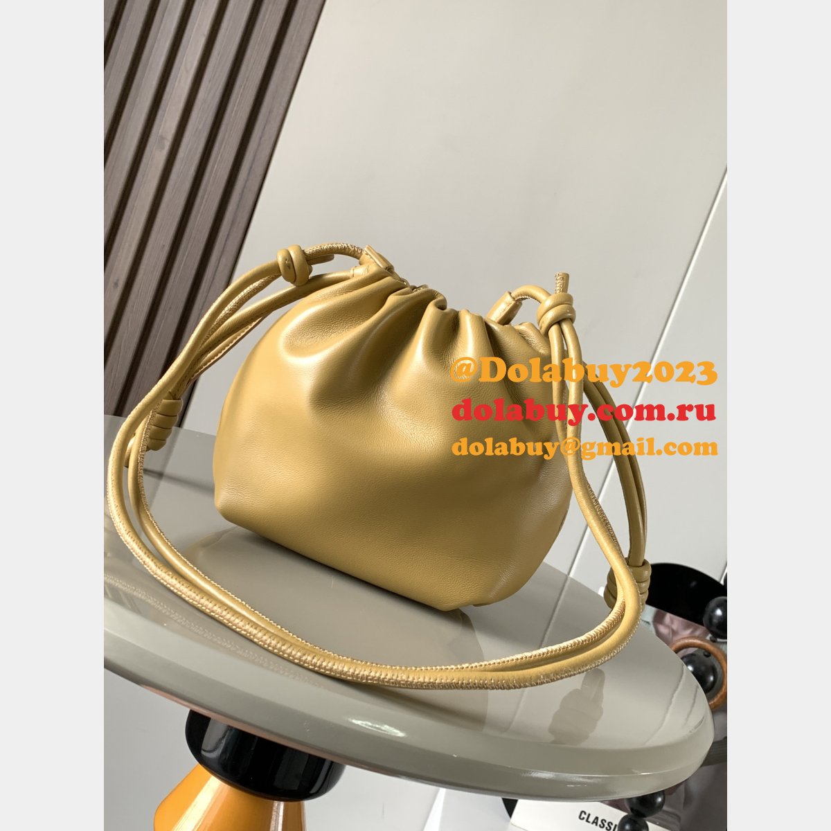 Replica Loewe MINI/Medium Flamenco Purse In Mellow Nappa Lambskin