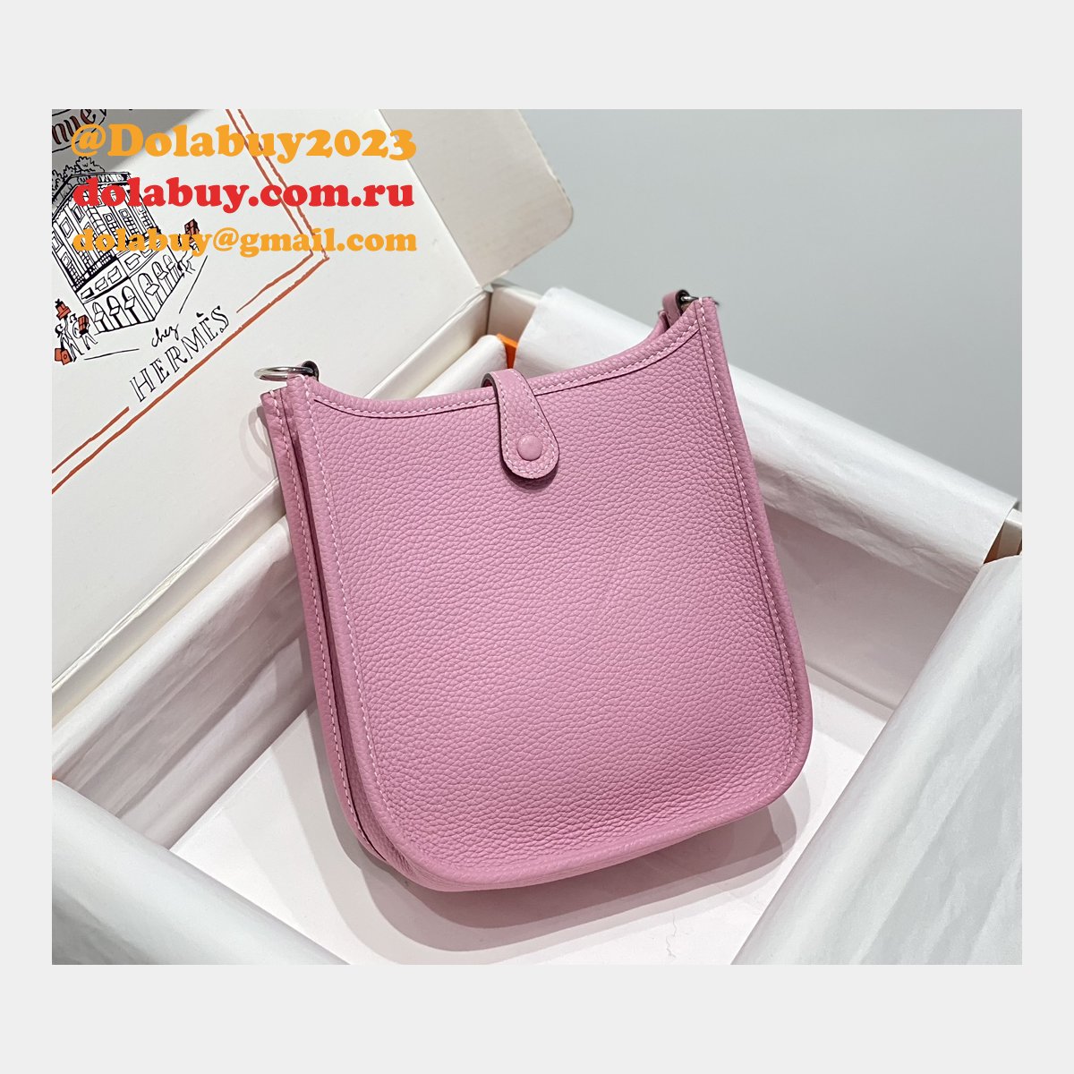 Hermes Replica Mini Evelyne TPM Bag Pink