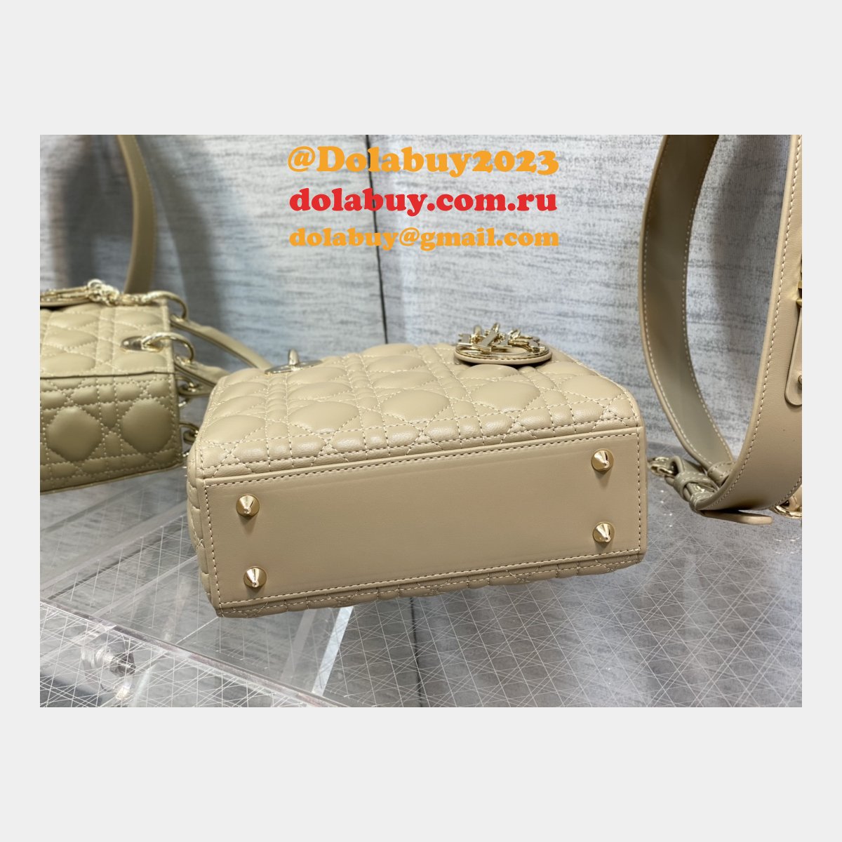 Top Quality DIOR LADY 17/20CM BAG LAMBSKIN