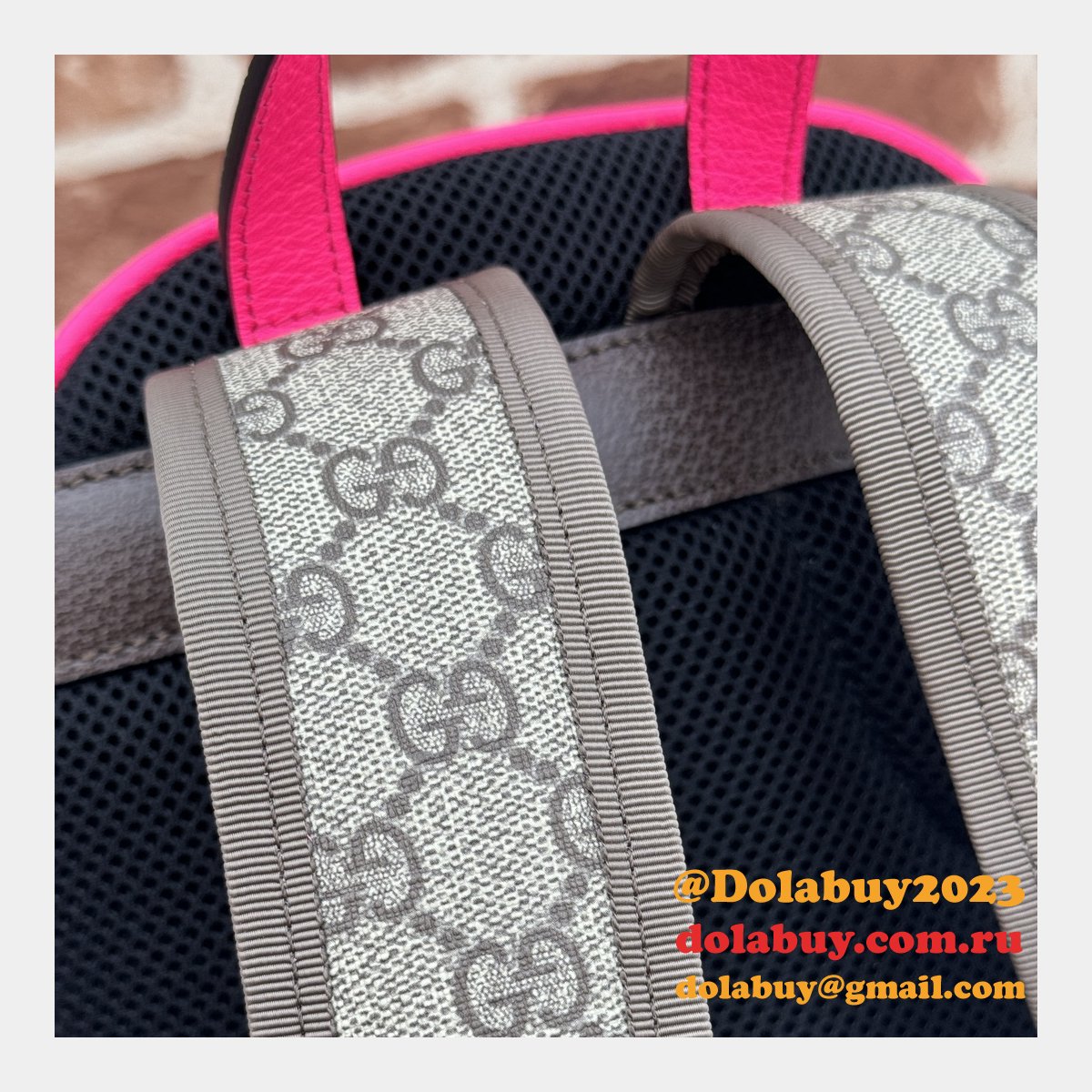 fuchsia top quality 547965 gg supreme ophidia G*u*i copy backpack bag