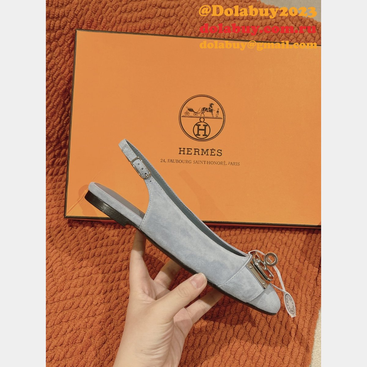 Luxury Designer hermes Innocente slingback