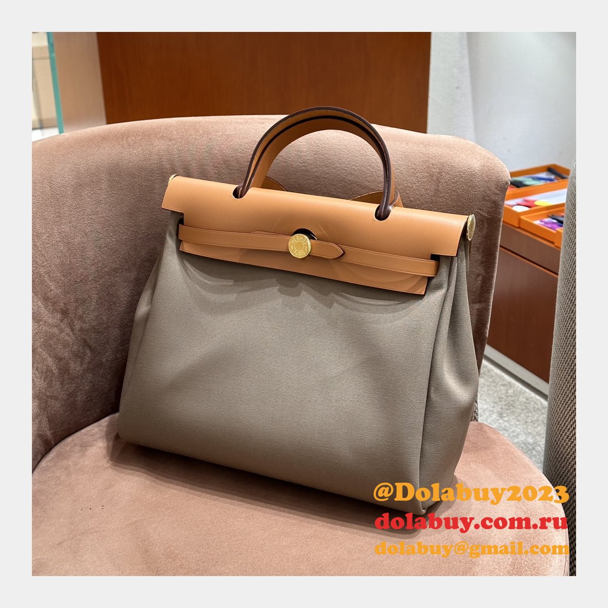 Replica Hermes Herbag Cabine Zip 31CM Pig-Nose Online Dolabuy Bags