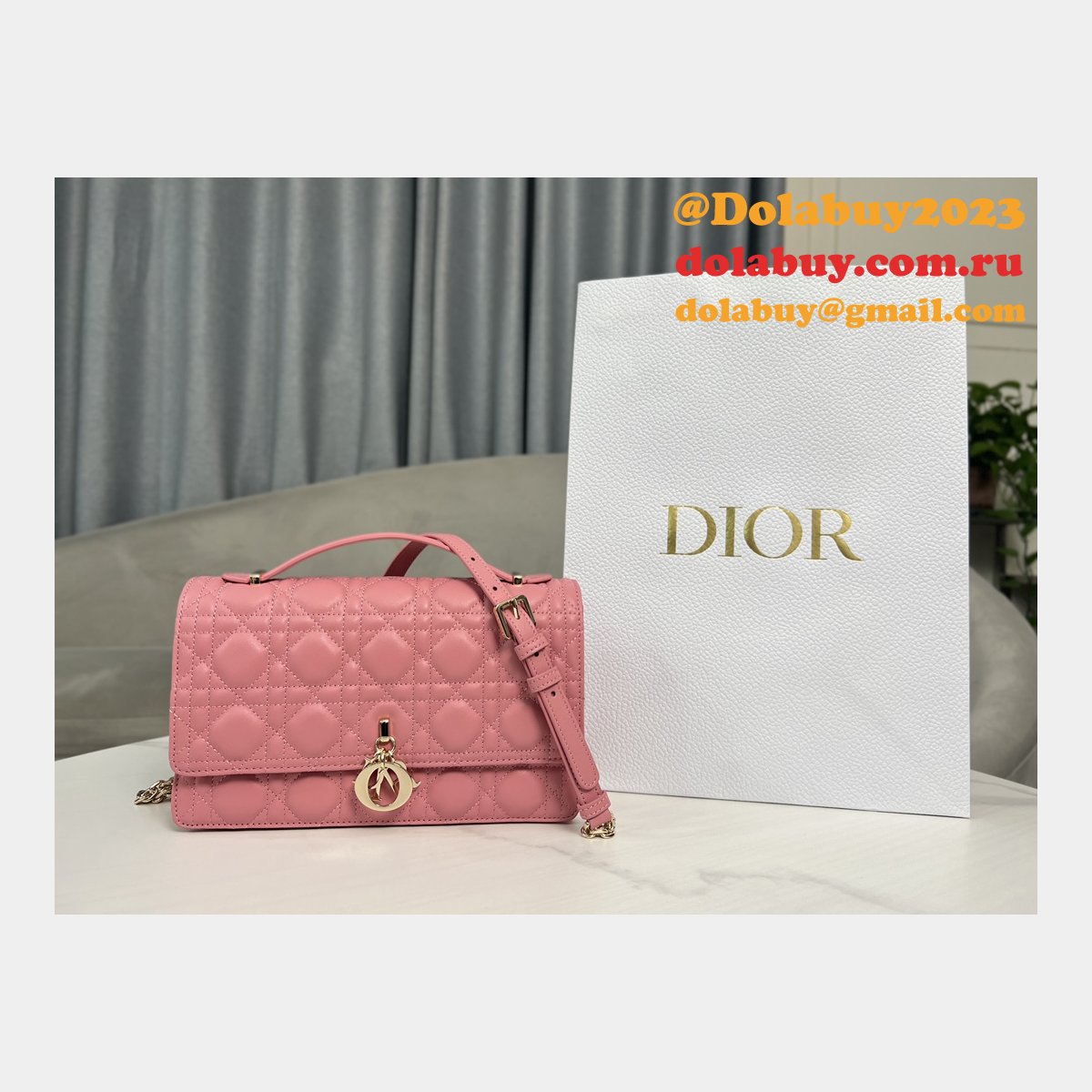 Luxury MISS DIOR LAMBSKIN 9212 Fashion LADY BAG
