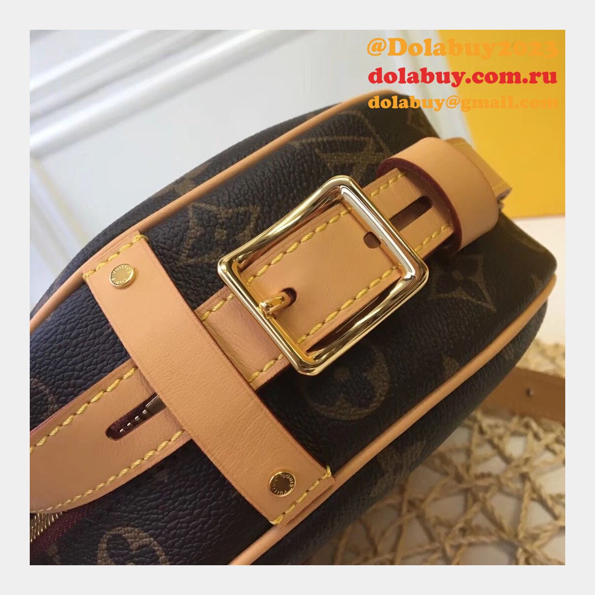 Designer Louis Vuitton Boite Chapeau Souple MM Monogram M52294 Brown