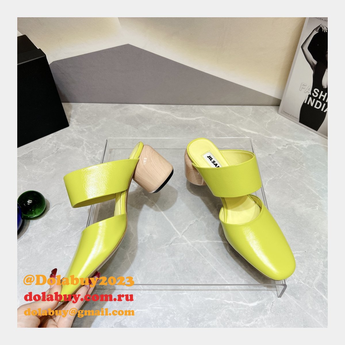 Jil Sander Wholesale Stretch Crinkle Vintage Replica Shoes