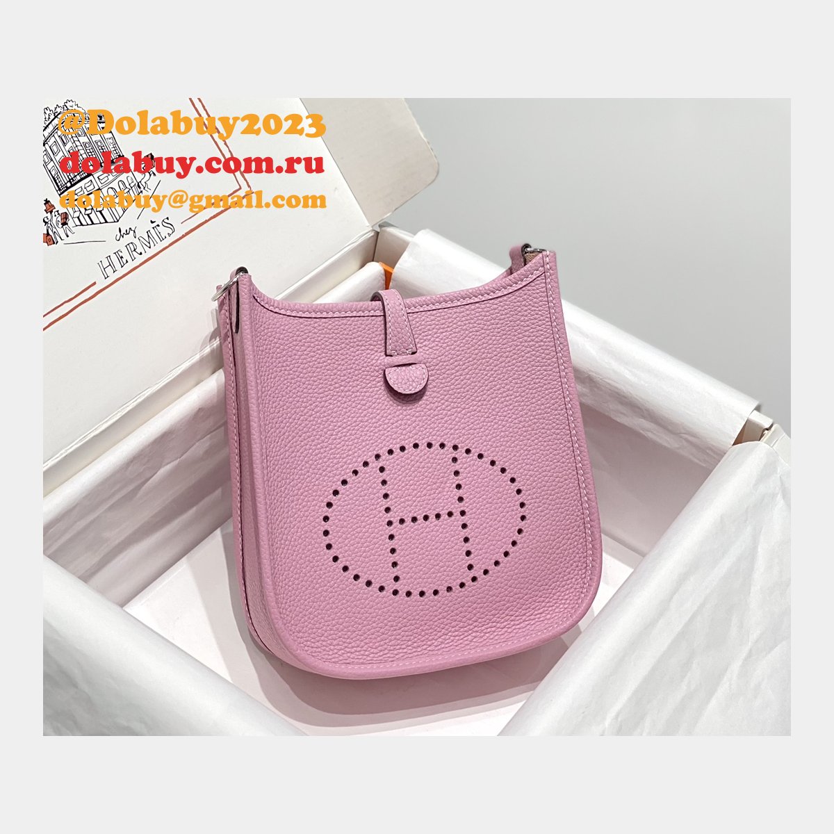 Hermes Replica Mini Evelyne TPM Bag Pink