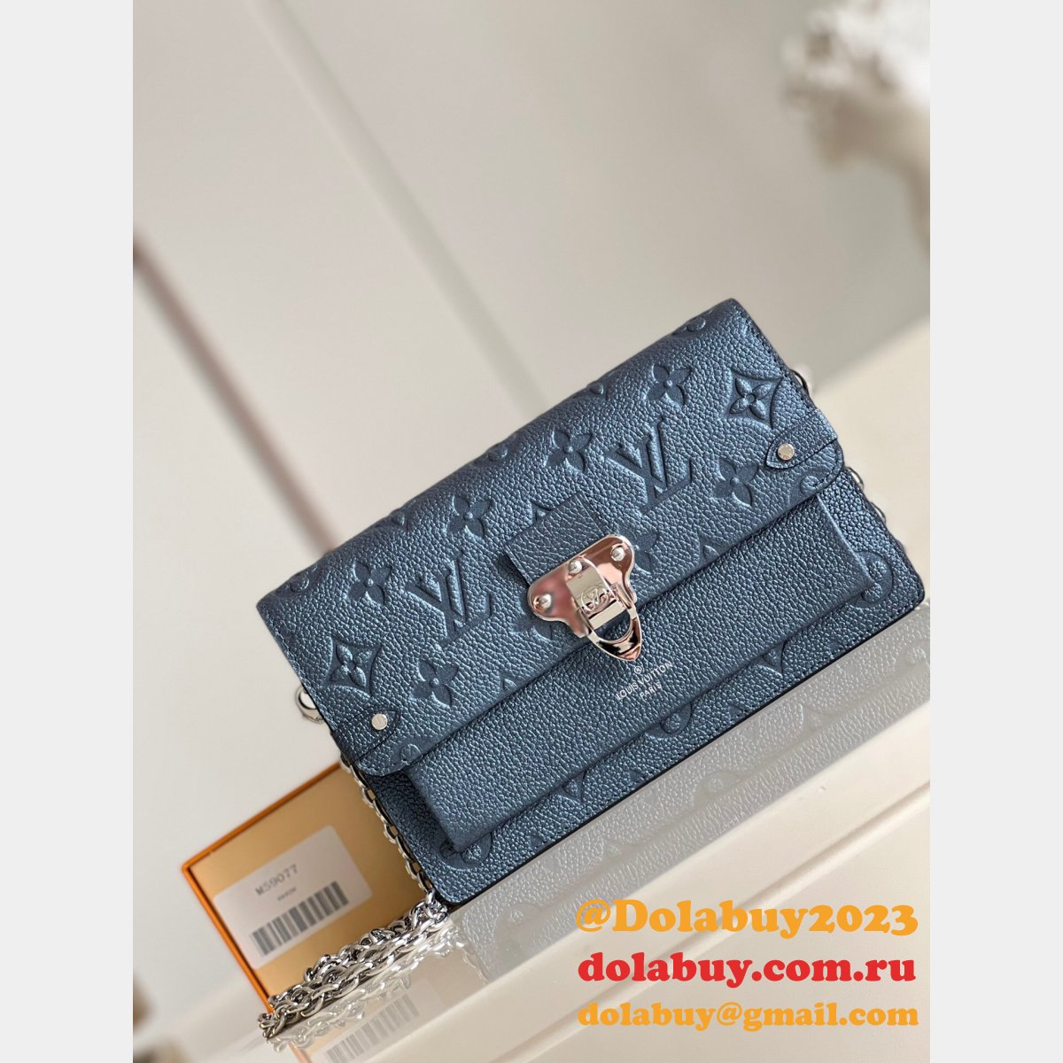 Online Louis Vuitton Replica M59077 Vavin Chain Wallet Monogram Empreinte Leather