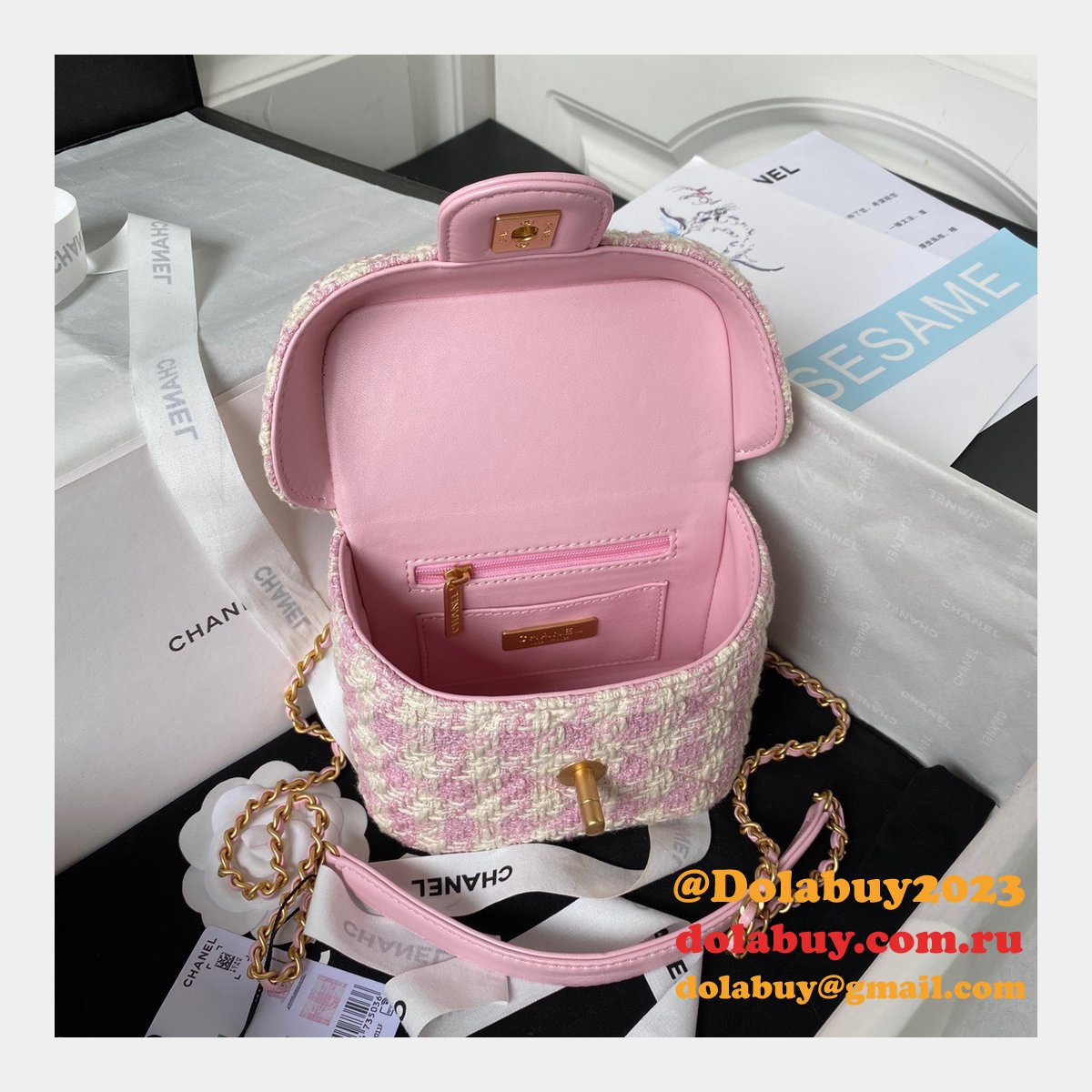 Perfect AS3973 Vanity Case Lambskin Knockoff Replica Bag